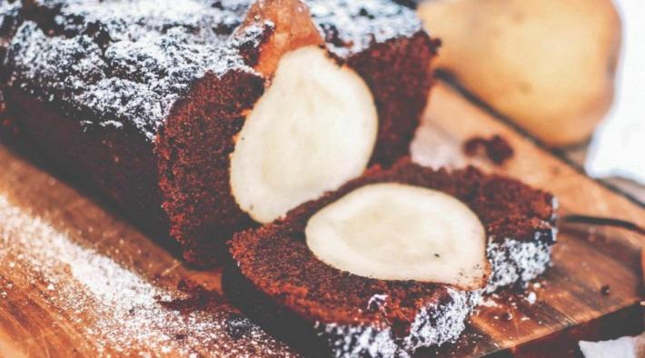 Schoko-Birnen-Fleck aus Buchweizen